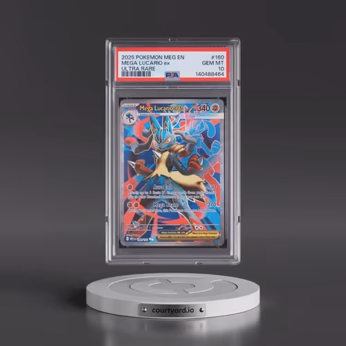 2025 Pokémon Meg EN-Mega Evolution #160 Mega Lucario EX - Holo Ultra Rare (PSA 10 GEM MINT)