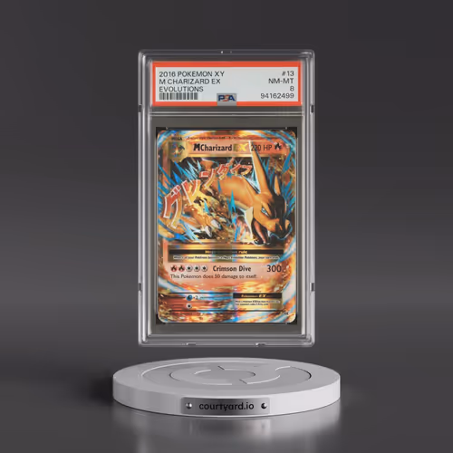 2016 Pokémon XY Evolutions #13 M Charizard EX - Holo (PSA 8 NM-MT)