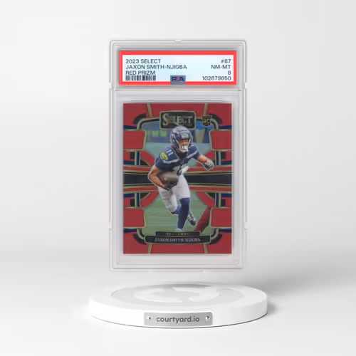 2023 Panini Select #87 Jaxon Smith-Njigba - Red Prizm (PSA 8 NM-MT)