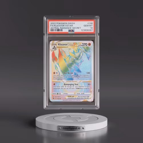 2022 Pokémon Sword & Shield Astral Radiance #196 Kleavor Vstar - Full Art Secret (PSA 10 GEM MINT)