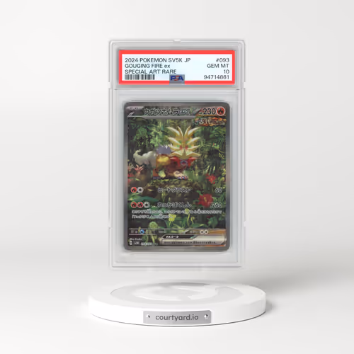 2024 Pokémon Sv5k-Wild Force #093 Gouging Fire EX - Holo Special Art Rare (PSA 10 GEM MINT)
