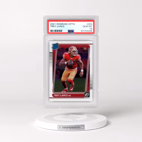 2021 Panini Donruss Optic #203 Trey Lance (PSA 10 GEM MINT)