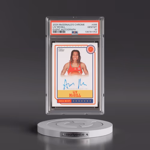 2024 Topps Chrome McDonald's All American Event Autographs #AM LIV Mcgill (PSA 10 GEM MINT)