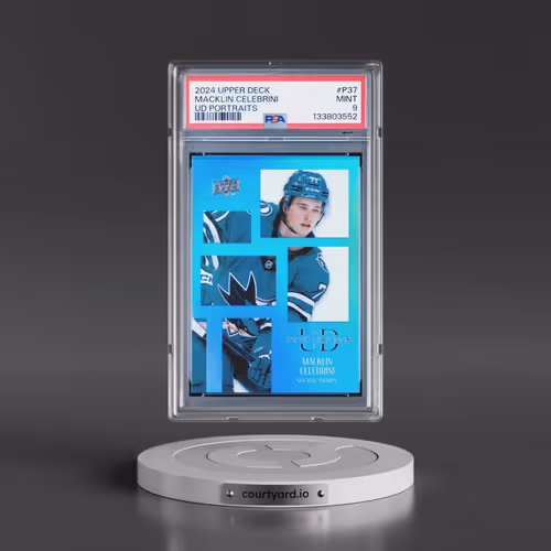 2024 Upper Deck UD Portraits #P37 Macklin Celebrini (PSA 9 MINT)