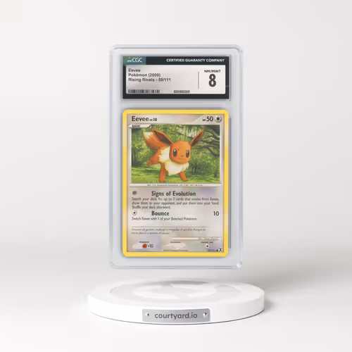 2009 Rising Rivals #59/111 Eevee (CGC 8 NM-MT)