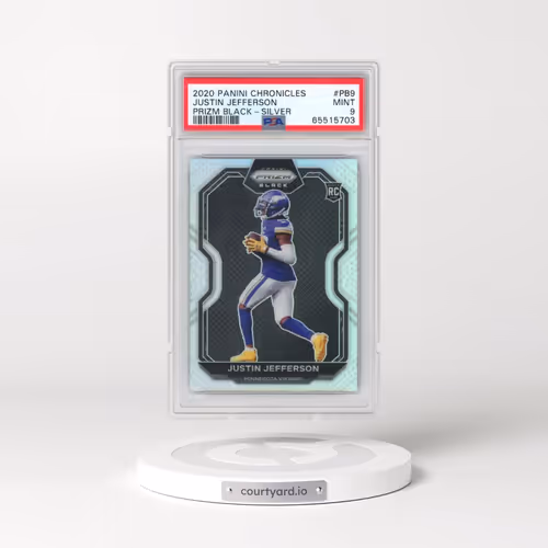 2020 Panini Chronicles Prizm Black #PB9 Justin Jefferson - Silver (PSA 9 MINT)