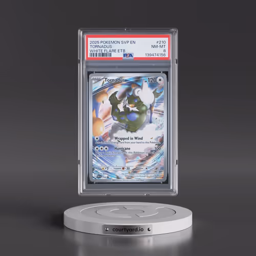 2025 Pokémon Svp EN-SV Black Star Promo #210 Tornadus - White Flare Elite Trainer Box (PSA 8 NM-MT)