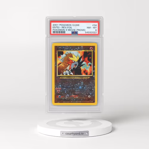 2001 Pokémon Game Movie #34 Entei - Reverse Foil Pokemon 3 Movie Promo (PSA 8 NM-MT)