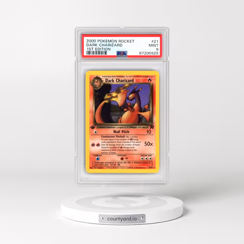 2000 Pokémon Rocket #21 Dark Charizard - 1st Edition (PSA 9 MINT)