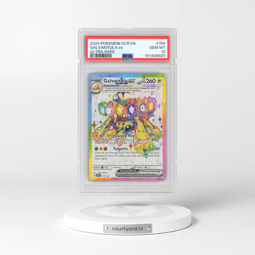 2024 Pokémon Scr EN-Stellar Crown #159 Galvantula EX - Holo Ultra Rare (PSA 10 GEM MINT)