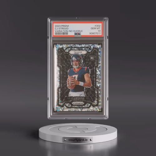 2023 Panini Prizm #302 CJ Stroud - Variation-No Huddle (PSA 10 GEM MINT)