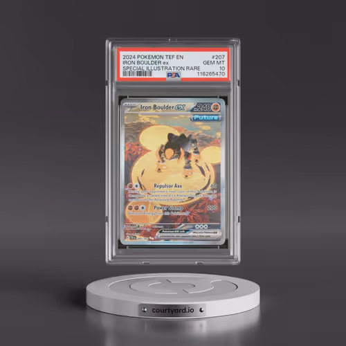2024 Pokémon Tef EN-Temporal Forces #207 Iron Boulder EX - Holo Special Illustration Rare (PSA 10 GE