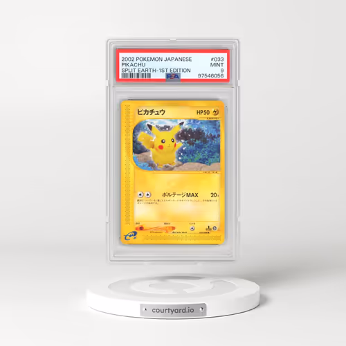 2002 Pokémon Split Earth #033 Pikachu - 1st Edition (PSA 9 MINT)