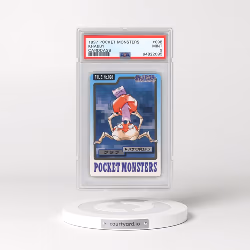 1997 Pocket Monsters Carddass #098 Krabby (PSA 9 MINT)