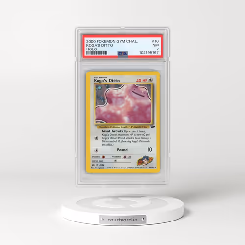 2000 Pokémon Gym Challenge #10 Koga's Ditto - Holo (PSA 7 NM)