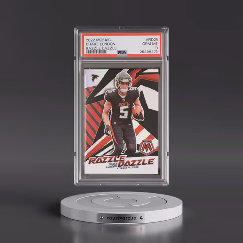 2022 Panini Mosaic Razzle Dazzle #RD25 Drake London (PSA 10 GEM MINT)