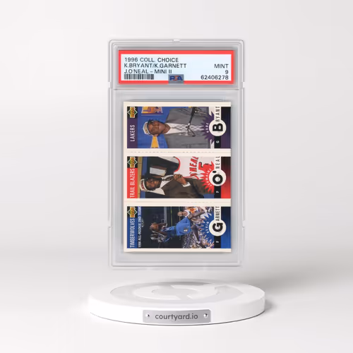 1996 Collector's Choice Mini II #M129 Jermaine O'Neal/Kevin Garnett/Kobe Bryant (PSA 9 MINT)