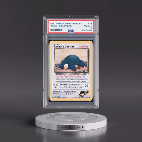 2000 Pokémon Gym Heroes #33 Rocket's Snorlax (PSA 8 NM-MT)