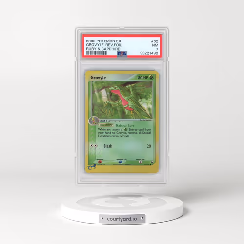 2003 Pokémon EX Ruby & Sapphire #32 Grovyle - Reverse Foil (PSA 7 NM)