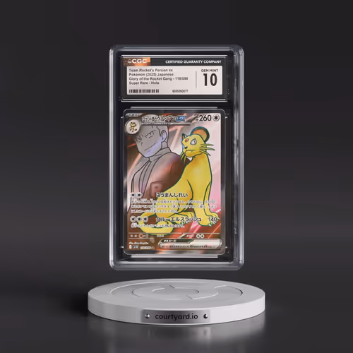 2025 Pokémon SV10-Glory of Team Rocket #118 Team Rocket's Persian EX - Holo Super Rare (CGC 10 GEM M
