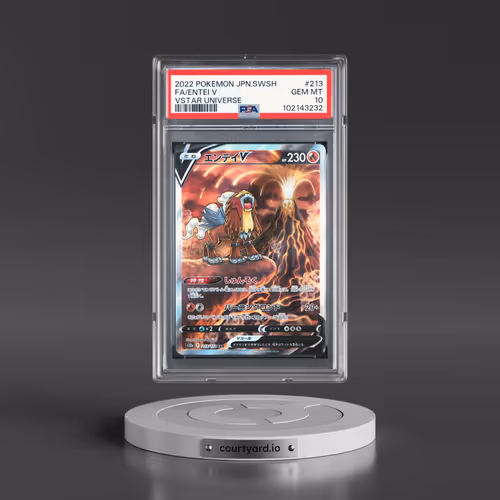 2022 Pokémon Sword & Shield Vstar Universe #213 Entei V - Holo Full Art (PSA 10 GEM MINT)