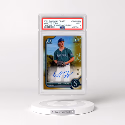2022 Bowman Draft Chrome Draft Pick Autographs #CDAWFD Walter Ford - Gold Refractor (PSA 9 MINT)