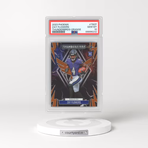 2023 Panini Phoenix Thunderbirds #TBZF Zay Flowers - Orange (PSA 10 GEM MINT)