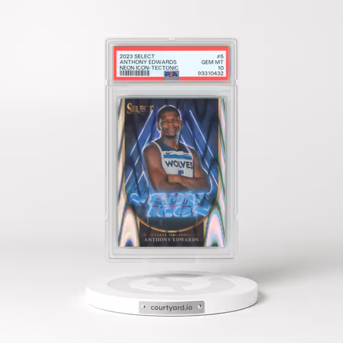 2023 Panini Select Neon Icon #5 Anthony Edwards - Tectonic Prizm (PSA 10 GEM MINT)