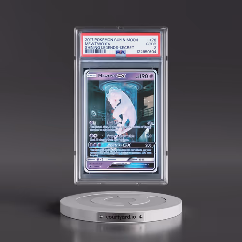 2017 Pokémon Sun & Moon Shining Legends #78 Mewtwo GX - Holo Secret (PSA 2 GOOD)