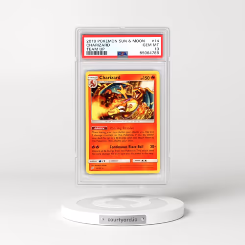 2019 Pokémon Sun & Moon Team Up #14 Charizard (PSA 10 GEM MINT)