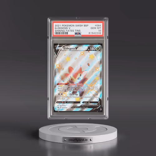2021 Pokémon Swsh Black Star Promo #084 Eldegoss V - Holo Shining Fates Tins (PSA 10 GEM MINT)