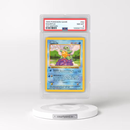 1999 Pokémon Game #63 Squirtle - 1st Edition (PSA 8 NM-MT)