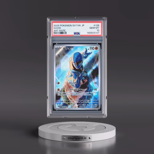 2025 Pokémon Sv11w-White Flare #128 Sawk - Art Rare (PSA 10 GEM MINT)