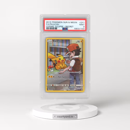 2019 Pokémon Sun & Moon Cosmic Eclipse #241 Pikachu - Full Art Secret (PSA 9 MINT)