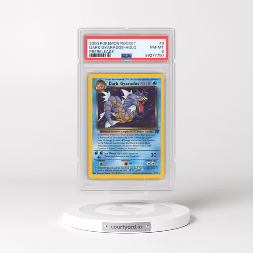 2000 Pokémon Rocket #8 Dark Gyarados - Holo Prerelease (PSA 8 NM-MT)