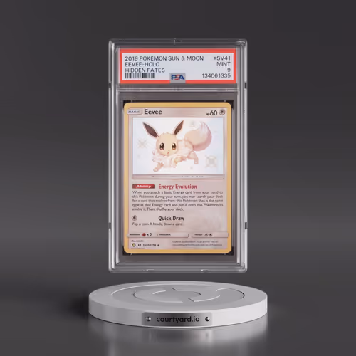 2019 Pokémon Sun & Moon Hidden Fates #SV41 Eevee - Holo (PSA 9 MINT)