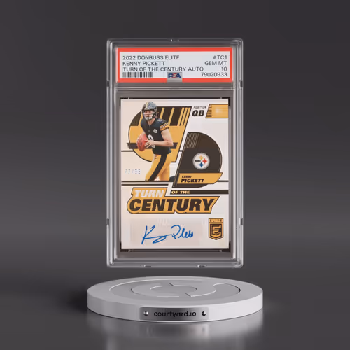 2022 Panini Donruss Elite Turn of the Century Autographs #TC1 Kenny Pickett (PSA 10 GEM MINT)