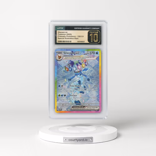 2025 Pokémon Pre EN-Prismatic Evolutions #150 Glaceon EX - Holo Special Illustration Rare (CGC 10 PRISTINE)