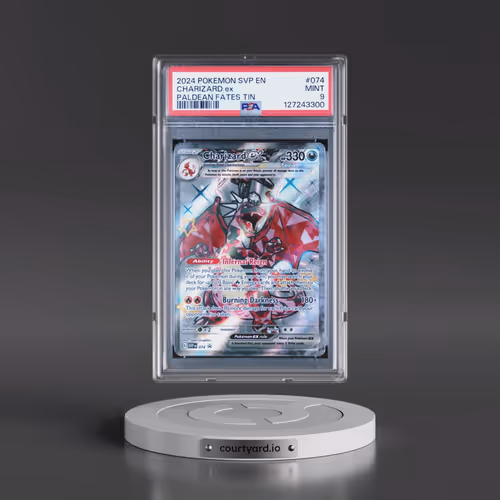 2024 Pokémon Svp EN-SV Black Star Promo #074 Charizard EX - Holo Paldean Fates Tin (PSA 9 MINT)