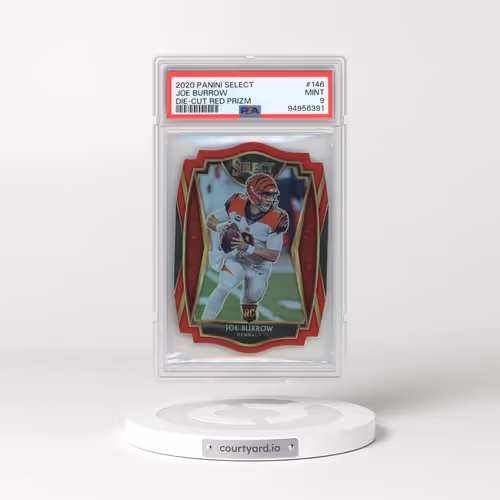 2020 Panini Select #146 Joe Burrow - Die-Cut Red Prizm (PSA 9 MINT)