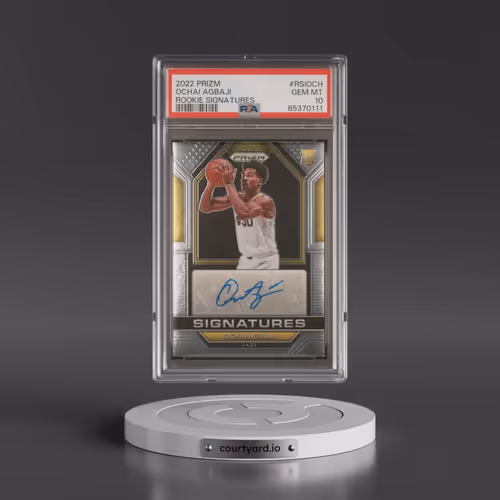 2022 Panini Prizm Rookie Signatures #RSIOCH Ochai Agbaji (PSA 10 GEM MINT)