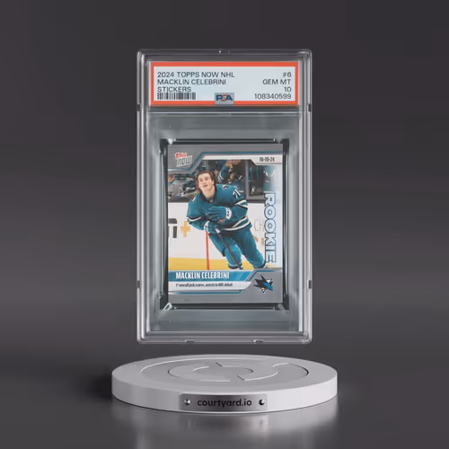 2024 Topps Now NHL Stickers #6 Macklin Celebrini (PSA 10 GEM MINT)