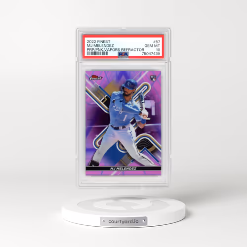 2022 Topps Finest #57 MJ Melendez - Purple/Pink Vapors Refractor (PSA 10 GEM MINT)