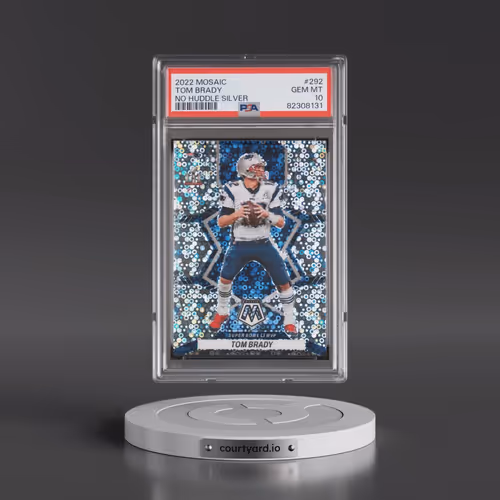 2022 Panini Mosaic #292 Tom Brady - No Huddle Silver (PSA 10 GEM MINT)