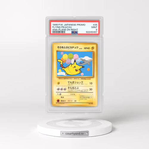 1998 Pokémon Ana Airways #25 Flying Pikachu - Ana-Plane on Right (PSA 9 MINT)