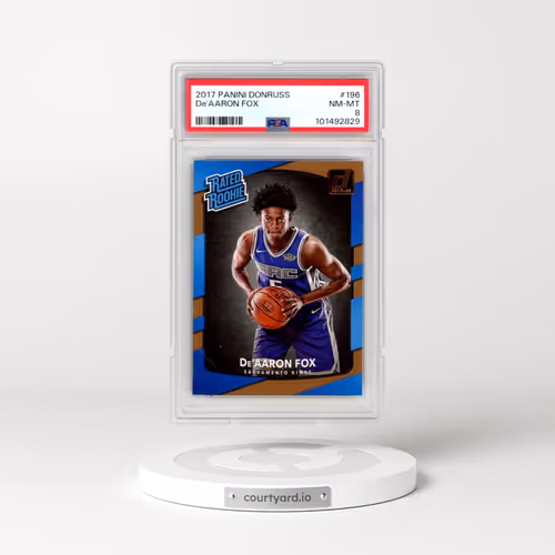 2017 Panini Donruss #196 DE'Aaron Fox (PSA 8 NM-MT)