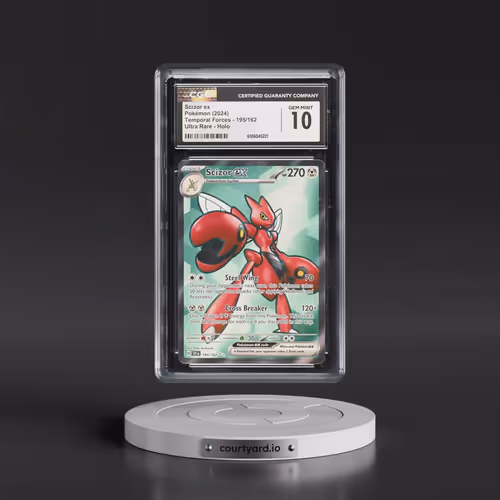 2024 Pokémon Tef EN-Temporal Forces #195 Scizor EX - Holo Ultra Rare (CGC 10 GEM MINT)