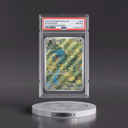 2023 Pokémon Mew EN-151 #166 Bulbasaur - Illustration Rare (PSA 8 NM-MT)