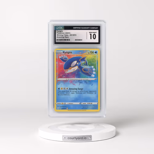 2021 Shining Fates #021/072 Kyogre - Amazing Rare Holo (CGC 10 GEM MINT)