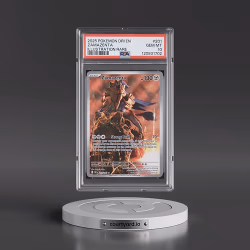 2025 Pokémon Dri EN-Destined Rivals #201 Zamazenta - Illustration Rare (PSA 10 GEM MINT)